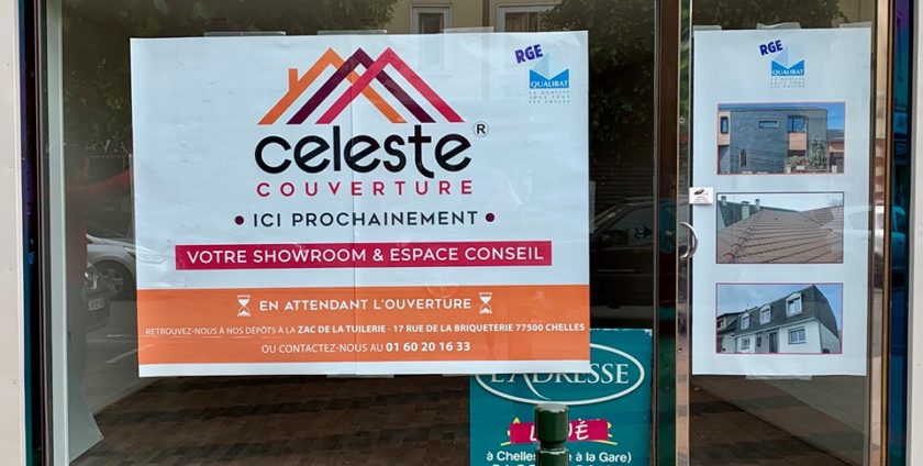 ensigne de la boutique céleste couverture avec bâche ouverture